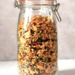 a kilner jar full of low carb granola